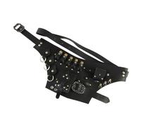 Borsa Steampunk | Cintura corsetto da cavaliere medievale con bottiglia di pozione resistente - Cintura per pozione regolabile vintage con design multi-tasche per giochi di ruolo acrobatti, Nero