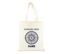 Borsa Su Tela Ricamo A Tema Nautico Personalizzato Per Le Donne, Bussola Personalizzata Nave A Vela Yacht Barca Nome Beach Tote Bag, Regali Borsa Su Tela Lago Nautico