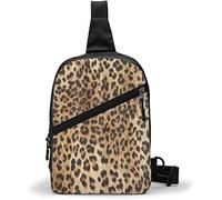 Borsa sul petto con motivo a pelle di un animale da safari selvaggio Potente Panthera Grande gatto,Borse a tracolla Zaino a tracolla multiuso Zaino da viaggio impermeabile Escursionismo Pacchetto pett