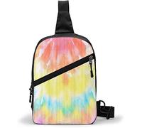 Borsa sul petto Gioventù colorata Tie Dye floreale, Borse a tracolla Zaino a tracolla multiuso Zaino da viaggio impermeabile Escursionismo
