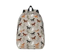 Borsa sveglia del computer portatile di viaggio dello zaino della tela del cavallo, cinghie ergonomiche e anti-acqua per il lavoro dell'univers, Nero , S