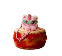 Borsa sveglia della peluche di danza del leone, borsa a tracolla delle donne di stile cinese, sacchetto fatto a, rosa, 1.0*1.0*1.0