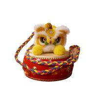 Borsa sveglia della peluche di danza del leone, borsa a tracolla delle donne di stile cinese, sacchetto fatto a, Giallo, 1.0*1.0*1.0