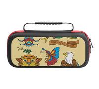 Borsa Switch 2 Vintage Patterns, Old School, AnimalsMoko Con 20 Slot , Cover Dockabile Per Joy-Con , Custodia Grigio Antishock One Size