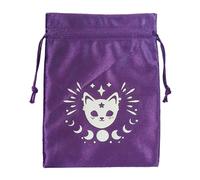 Borsa Tarocchi Card - Borsa per gioielli con coulisse, scatola per dadi di tarocchi multifunzionale morbida | 5.12x7.09 pollici Borse per gioielli Oracle Cards fatti a mano, porta carte, Ztd05-viola
