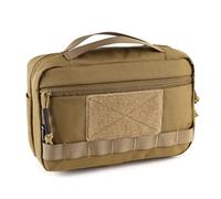 Borsa tattica da toilette da uomo, borsa igienica, strumento militare EDC Molle, borsa cosmetica da campeggio, marrone, Tactical