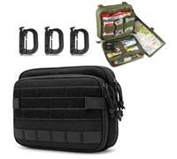 Borsa Tattica Molle con 5 Moschettoni for Accessori Outdoor | Ampio Organizer Multi Scomparto for Custodia Medica EDC Campeggio Caccia Viaggi E Attività Esterne