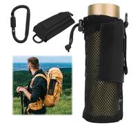 Borsa Tattica Molle per Bottiglia d'Acqua, Porta Borraccia Zaino in Rete, Portaborraccia Tattico Pieghevole con Moschettone, 1.5L Borsa per Viaggi Pesca Escursionismo Attività all'Aperto