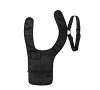 Borsa Tattica Nascosta Sotto Giacca in Nylon Nero Uomo | Portafoglio Riservato per Contanti e Carte, Spazio per Auricolari, Uso in Cammino, Festival e Caccia