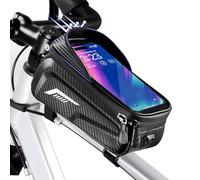 Borsa Telaio Bicicletta, Impermeabile Borsa per il Telaio Della Bicicletta, Borsa Tubo Superiore Bicicletta con Visiera Parasole 3D e Touchscreen Sensibile in TPU, per Mountain Bike e Bici da Strada