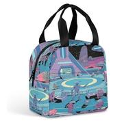 Borsa termica Alien Base, porta pranzo resistente, borsa termica morbida e a prova di perdite con cerniera, borsa per il pranzo riutilizzabile di grande capacità, porta pranzo per adulti per lavoro, p