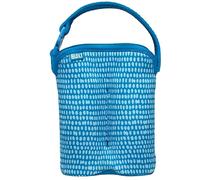 Borsa termica cerniera per due biberon, motivo a pois, tracolla rimovibile