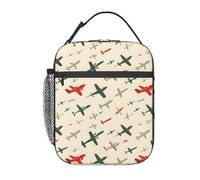 Borsa Termica Classic Airplane Anti-Perdite Porta Pranzo Termico Riutilizzabile Borse Termiche per Lavoro Scuola Campeggio