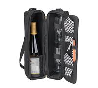 Borsa Termica da Picnic di Ascot con 2 Bicchieri da Vino, tovaglioli e cavatappi - progettata e assemblata negli Stati Uniti