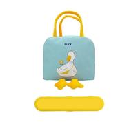 Borsa Termica di Grande Capacità Con Contenitore Per Posate, Bento Portatile Per Il Pranzo, Scatola Per Posate in Plastica