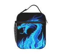 Borsa Termica Fire Blue Dragon Anti-Perdite Borsa da Pranzo Isolata a Prova di Perdite Lunch Box per Picnic Ufficio Viaggi