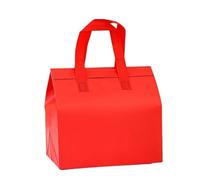 Borsa termica for il pranzo, borsa in tessuto non for alimenti, torte, bevande, confezione da 10 misure multiple multicolori(Red,26x26x17cm)