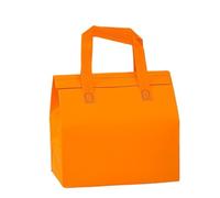 Borsa termica for il pranzo, borsa in tessuto non for alimenti, torte, bevande, confezione da 10 misure multiple multicolori(Oranje,26x21x11cm)