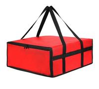 borsa termica grande, borsa termica per la consegna della pizza, borsa per alimenti, borsa per la spesa isolata, borsa per alimenti isolata per pizza nera e rossa, borsa impermeabile(rosso, 50 x 50 x