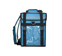 Borsa Termica Grande Pizza,Borsa Termica Porta Pra Blocco A Spalla Antifurto 40 Litri Impermeabile Takeout Cabina Armadio Isolante Di Consegna Frigorifera(Sky Blue)