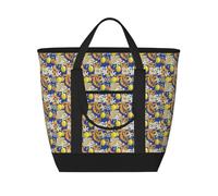 Borsa termica in stile siciliano, grande borsa termica per alimenti, borsa termica per la spesa, con cerniera superiore, per viaggi e picnic