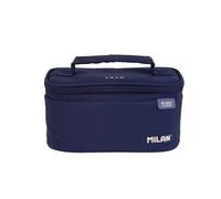 MILANO (08805SNCB) Borsa termica piccola per alimenti con 1 contenitore (1,5L) serie 1918, Blu Navy, 22 x 12,5 x 12 cm