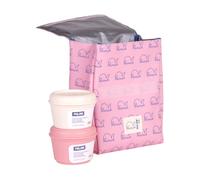 MILAN® Borsa termica porta alimenti (3,5 L) con 2 contenitori per alimenti, 460 since 1918, rosa