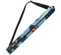 Borsa termica per birra da golf, borsa termica da golf Oxford, accessorio da golf, 7 lattine isolate con motivo slitta natalizia, con tracolla regolabile e doppia cerniera per mantenere il freddo,