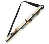 Borsa termica per birra da golf, borsa termica Oxford da golf, accessori da golf, 7 lattine isolate con stampa libellula, con tracolla regolabile e doppia cerniera per mantenere il freddo,