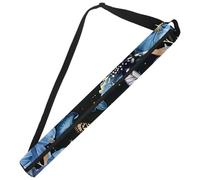 Borsa termica per birra da golf, borsa termica Oxford da golf, accessori da golf, 7 lattine isolate con fiori blu, con tracolla regolabile e doppia cerniera per mantenere il freddo, Multicolore,