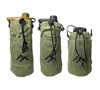 Borsa termica per bottiglie, compatibile con filtri dell'acqua Grayl® e bottiglia da 907,2 g e tazza per nidificazione, compatibile con bottiglie Nalgene & Pathfinder da 907,2 g, tela di cotone cerata