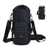 Borsa termica per bottiglie d'acqua, con tasca per telefono, borsa porta bottiglia d'acqua, borsa a tracolla per uso quotidiano con tracolla regolabile, grande spazio per bicchieri Stanley da 1,18 l e