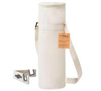 Borsa termica per bottiglie fino a 1,5 l | cotone riciclato con fodera isotermica in alluminio | cinghia regolabile, chiusura con cerniera, riutilizzabile ed ecologico, extra mobile