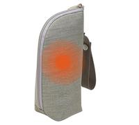 Borsa termica per bottiglie - Refrigeratore, borsa termica da viaggio, porta latte per bambini, custodia protettiva portatile (per latte materno, mangime all'aperto), (23 x 8 x 8 cm), grigio., vedi