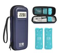 Borsa Termica per Diabetici da Viaggio con 2 Impacchi di Ghiaccio, Portatile Astuccio Contenitore per Insulina e Medicinali, Siringhe