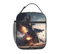 Borsa termica per il pranzo a forma di aereo bombardiere, porta pranzo per uomo e donna, borsa termica riutilizzabile e isolata, piccola e a prova di perdite, graziosa borsa frigo per il pranzo ad