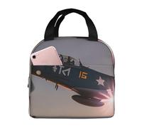 Borsa termica per il pranzo a forma di aeroplano della Seconda Guerra Mondiale, per donne e uomini, a prova di perdite, borsa termica per il pranzo, per il lavoro e il picnic