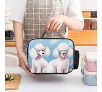 Borsa termica per il pranzo a forma di barboncino, per donne, grande capacità, a prova di perdite, con manici staccabili, borsa termica con mantenimento del freddo/caldo per 5 ore, per ufficio, picn