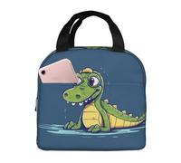 Borsa termica per il pranzo a forma di coccodrillo, per donne e uomini, riutilizzabile, a prova di perdite, per ufficio, picnic