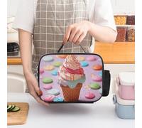Borsa termica per il pranzo a forma di gelato colorato per donne, grande capacità, a prova di perdite, con manici staccabili, borsa termica con mantenimento del freddo/caldo per 5 ore, per ufficio,