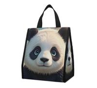 Borsa termica per il pranzo a forma di panda anime, per donne e uomini, borsa della spesa riutilizzabile, grande borsa termica a tenuta stagna, pieghevole, portatile, per lavoro, campeggio, picnic