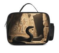 Borsa termica per il pranzo a forma di pitone in antica tomba, per donne/uomini, riutilizzabile, per ufficio, lavoro, picnic, spiaggia, borsa termica alla moda con manico, congelabile