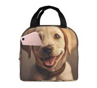 Borsa termica per il pranzo a forma di simpatico cane Labrador, riutilizzabile, per donne, uomini, lavoro, picnic e ufficio