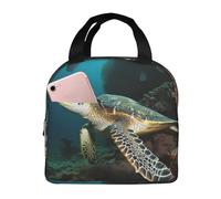 Borsa termica per il pranzo a forma di tartaruga marina per uomo e donna, a prova di perdite, borsa termica leggera, borsa riutilizzabile per il pranzo, borsa termica di grande capacità per lavoro/via