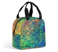 Borsa termica per il pranzo a forma di triangolo arcobaleno, per donne e uomini, a prova di perdite, antimacchia, riutilizzabile, borsa per il pranzo, per lavoro, viaggi, attività all'aperto