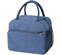 Borsa termica per il pranzo a prova di perdite, combina tessuto Oxford resistenza e barriera termica a base di lamina per un trasporto quotidiano affidabile dei pasti (blu navy)
