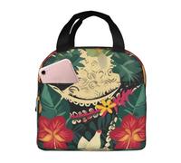 Borsa termica per il pranzo a tema folklore hawaiano, per donne e uomini, a prova di perdite, borsa termica per il pranzo, per il lavoro e il picnic