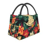 Borsa termica per il pranzo a tema folklore hawaiano, per donne e uomini, borsa termica per picnic, lavoro