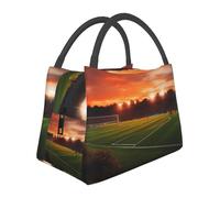 Borsa termica per il pranzo al tramonto, bella borsa da calcio per donne e uomini, borsa termica per il pranzo, borsa per picnic, lavoro