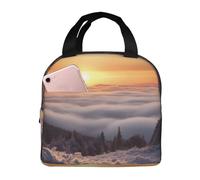 Borsa termica per il pranzo all'alba con neve e alba per donne e uomini, a prova di perdite, borsa termica per il pranzo per il lavoro e picnic